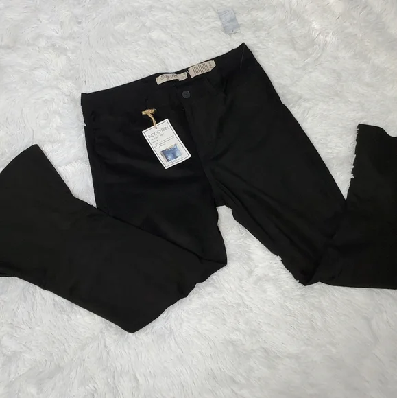NWT!! INDIGO REIN BLACK VELVET SMOOTH MEDIUM RISE FUT & FLARE BELL BOTTOMS! - Picture 13 of 16